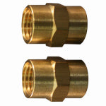 MILTON INDUSTRIES Hex Coupling Hose Fitting, Brass, 1/4 In. FNPT, 2-Pk. TOOLS MILTON INDUSTRIES