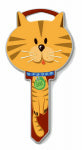 LUCKY LINE Lucky Line Key Shapes Series B115K Key Blank, Cat, Brass, Enamel-Coated, For: Kwikset Locks HARDWARE & FARM SUPPLIES LUCKY LINE