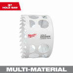 MILWAUKEE Milwaukee 49-56-0734 Hole Saw, 3 in Dia, 1.62 in D Cutting, 4 TPI, Carbide Cutting Edge TOOLS MILWAUKEE