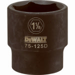 STANLEY CONSUMER TOOLS SAE Impact Socket, 6-Point, Black Oxide, 1/2-In. Drive, 1-1/8-In. TOOLS STANLEY CONSUMER TOOLS   