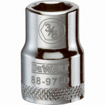 DEWALT DEWALT DWMT88976OSP Drive Hand Socket, 3/8 in Socket, 3/8 in Drive, 6-Point, Steel, Polished Chrome Vanadium TOOLS DEWALT