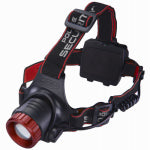 POLICE SECURITY Police Security 98070 Headlamp, AA Battery, LED Lamp, 970, 590 ft Beam Distance, 4 hr Run Time, Black ELECTRICAL POLICE SECURITY