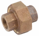 ANDERSON METALS CORP Pipe Fitting, Red Brass Union, Lead Free, 1/4 In.