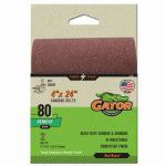 GATOR Gator 3186 Sanding Belt, 4 in W, 24 in L, 80 Grit, Medium, Aluminum Oxide Abrasive, 2/PK TOOLS GATOR