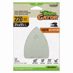 GATOR Gator 5174 Mouse Sander Abrasive Sheet, 5-1/4 in L, 3-3/4 in W, Very Fine, 220 Grit, Aluminum Oxide Abrasive TOOLS GATOR