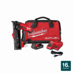 MILWAUKEE ELECTRIC TOOL CORP M18 18-Volt Cordless 16-Gauge Angled Finish Nailer Kit, Brushless Motor, Battery & Charger TOOLS MILWAUKEE ELECTRIC TOOL CORP
