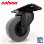 SHEPHERD HDWE. PROD., LLC. 2 in. Gray TPR and Black Swivel Plate Caster HARDWARE & FARM SUPPLIES SHEPHERD HDWE. PROD., LLC.