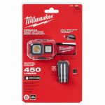 MILWAUKEE Milwaukee TRUEVIEW 2104 Headlamp, AAA Battery, LED Lamp, 450, Flood, Spot Beam, 295 ft Beam Distance, Red TOOLS MILWAUKEE