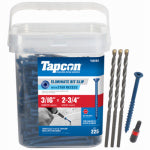 TAPCON Tapcon 28565 Concrete Screw Anchor, T25 Screw, 3/16 in Dia, 2-3/4 in L, Steel, Climaseal, 225/PK HARDWARE & FARM SUPPLIES TAPCON