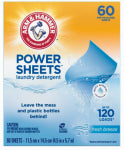 CHURCH & DWIGHT Arm & Hammer Laundry Detergent Sheets - Fresh Breeze - 60ct