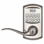 ASSA ABLOY AMERICAS RESIDENTIALINC. 917 SmartCode Electronic Tustin Lever, Satin Nickel, 30 Customizable Codes