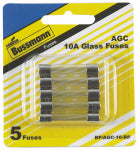 BUSSMANN Bussmann BP/AGC-10-RP Tube Fuse, 250 V, 10 A, 200 A, 10 kA Interrupt AUTOMOTIVE BUSSMANN