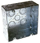 RACO INCORPORATED Steel Electrical Box, 2-1/8 x 4-11/16 In. Square ELECTRICAL RACO INCORPORATED