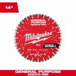 MILWAUKEE Milwaukee 49-93-7540 Saw Blade, 14 in Dia, 1 in Arbor, Diamond Cutting Edge, Segmented Rim TOOLS MILWAUKEE