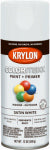KRYLON Krylon K05577007 Enamel Spray Paint, 12 oz Can, 25 sq-ft Coverage Area, Acrylic Base, Satin, White PAINT KRYLON