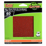 GATOR Gator 4075 Sanding Sheet, 4-1/2 in L, 4-1/2 in W, Coarse, 60 Grit, Aluminum Oxide Abrasive TOOLS GATOR