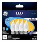 GE GE 93129351 LED Bulb, Flame Lamp, 60 W Equivalent, Medium Lamp Base, Dimmable, Frosted, Warm White Light ELECTRICAL GE