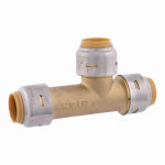 SHARKBITE SharkBite Max Series UR3362A Pipe Tee, 1/2 in, PTC, Brass, 250 psi Pressure PLUMBING, HEATING & VENTILATION SHARKBITE