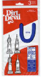 TTI FLOOR CARE NORTH Dirt Devil, Style "U" Vacuum Cleaner Bags, 3-Pack