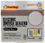 FROST KING Frost King OSS6H Switch Sealer, 4 in L, 2-1/2 in W, Plastic Foam, White HARDWARE & FARM SUPPLIES FROST KING