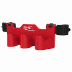 MILWAUKEE ELECTRICAL TO Milwaukee PACKOUT 48-22-8604 Tool Box Battery Rack Attachment, 3-Compartment, ABS/Polycarbonate, Black/Red TOOLS MILWAUKEE ELECTRICAL TO