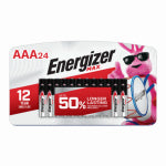 ENERGIZER BATTERY Energizer E92BP-24 Battery, 1.5 V Battery, 1250 mAh, AAA Battery, Alkaline, Manganese Dioxide, Zinc, 24/PK ELECTRICAL ENERGIZER BATTERY