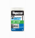ITW BRANDS Tapcon 1/4 x 1-1/4 in Black Hex Washer Head Concrete Screw 75 Pack