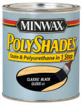 MINWAX Minwax 614950444 Waterbased Polyurethane Stain, Gloss, Liquid, Classic Black, 1 qt, Can PAINT MINWAX
