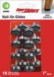 SHEPHERD HDWE. PROD., LLC. Super Sliders 1" Carpet Round Nail-On Glide 16 pack