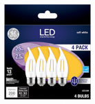 GE GE Industrial Solutions 10193 LED Bulb, Decorative, CA Lamp, 25 W Equivalent, E17 Lamp Base, Dimmable, Clear ELECTRICAL GE