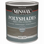 MINWAX Minwax PolyShades 614984444 Interior Wood Stain, Gloss, Slate, Liquid, 1 qt PAINT MINWAX