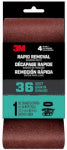 3M COMPANY Rapid Removal Power Sanding Belt, 36 Grit, 4 x 24 In.