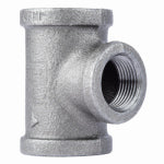 CODA RESOURCES LTD 1 x 1 x 3/4 In. Black Pipe Reducing Tee PLUMBING, HEATING & VENTILATION CODA RESOURCES LTD