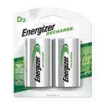 ENERGIZER BATTERY Energizer NH50BP-2 Battery, 1.2 V Battery, 2500 mAh, D Battery, Nickel-Metal Hydride, Rechargeable ELECTRICAL ENERGIZER BATTERY