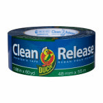 DUCK Duck Clean Release 240195 Painter's Tape, 60 yd L, 1.88 in W, Blue PAINT DUCK