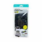 JJAAMM LLC Self-Gripping Storage Cable Ties, Black, 4 & 10-In., 20-Pk.