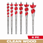 MILWAUKEE ELECTRIC TOOL CORP 6-Pc. Speed Feed Auger Bit Set, 6 In. TOOLS MILWAUKEE ELECTRIC TOOL CORP