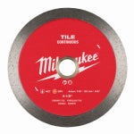 MILWAUKEE ELECTRIC TOOL CORP Tile Cutting Diamond Grinder Blade, Continuous Rim, 4-1/2 In.