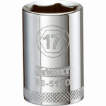 DEWALT DEWALT DWMT86517OSP Drive Socket, 17 mm Socket, 1-1/2 in OAL, 1/2 in Drive, 6-Point, Vanadium Steel, Polished Chrome TOOLS DEWALT