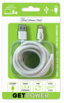 GET POWER GetPower GP-XL-USB-L USB Charging and Sync Cable, White, 10 ft L ELECTRICAL GET POWER