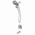 MOEN Moen Mikah Series 82310SRN Tub/Shower Faucet, Standard Showerhead, 1.75 gpm Showerhead, 6-Spray Setting, 1-Handle PLUMBING, HEATING & VENTILATION MOEN