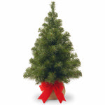 NATIONAL TREE CO-IMPORT Artificial Pre-Lit Christmas Tree, Noble Fir, 15 Warm White LED Lights, 16-In. x 2-Ft HOLIDAY & PARTY SUPPLIES NATIONAL TREE CO-IMPORT   