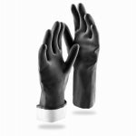 THE LIBMAN COMPANY Libman 1244 Industrial Grade Reusable Gloves, L, Rubber, Black CLEANING & JANITORIAL SUPPLIES THE LIBMAN COMPANY