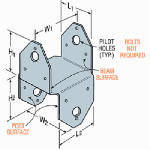 SIMPSON STRONG TIE Z-Max 4x4 Post & Beam Connector, Steel HARDWARE & FARM SUPPLIES SIMPSON STRONG TIE