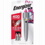 ENERGIZER BATTERY Energizer EPMZH21E Flashlight, AA Battery, LED Lamp, 400 Lumens, 115 m Beam Distance, 4 hr Run Time, Silver ELECTRICAL ENERGIZER BATTERY