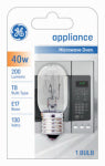 GE GE 84081 Incandescent Bulb, 40 W, T8 Lamp, E17 Lamp Base, 200 Lumens, 1200 hr Average Life ELECTRICAL GE