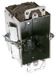 RACO Raco 517 Switch Box, 1-Gang, 1-Knockout, 1/2 in Knockout, Steel, Gray, Nail-On ELECTRICAL RACO