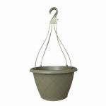 ATT SOUTHERN INC Woven Hanging Basket, Olive Green, 12 In.