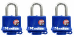 MASTER LOCK CO keyed Laminated Padlocks, Blue Weatherproof Covers, 3-Pack, 1-1/2 In. HARDWARE & FARM SUPPLIES MASTER LOCK CO