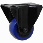 SHEPHERD Shepherd Hardware 3656 Rigid Caster, 2 in Dia Wheel, TPU Wheel, Black/Blue, 135 lb, Polypropylene Housing Material HARDWARE & FARM SUPPLIES SHEPHERD